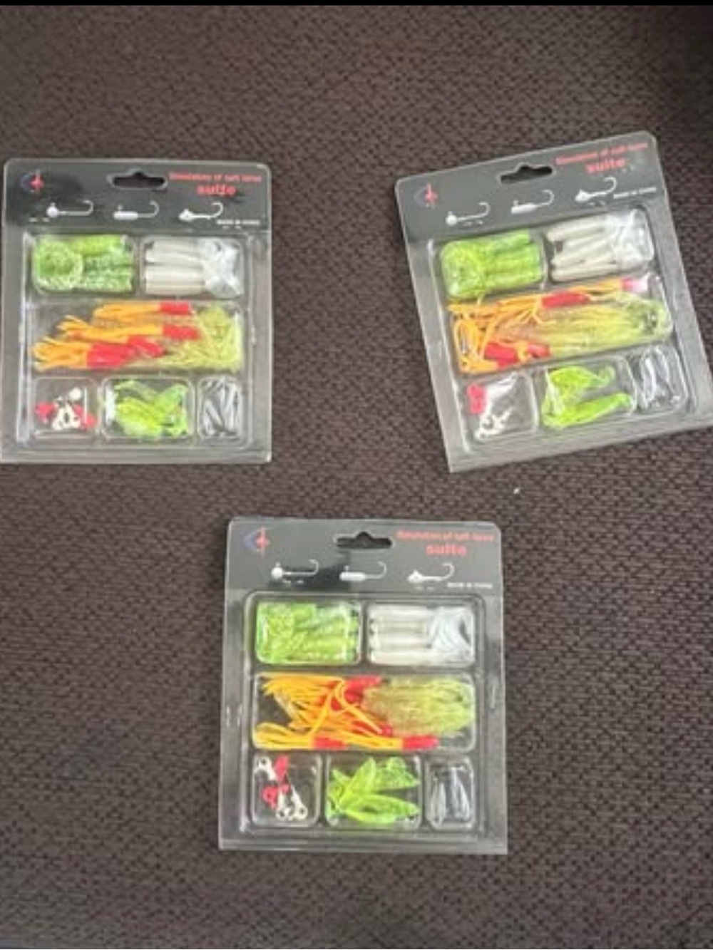Fishing bait simulation of soft lures suite